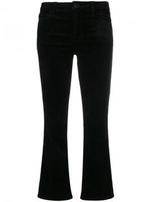 Укороченные слегка расклешенные брюки J Brand. Цвет: черный
