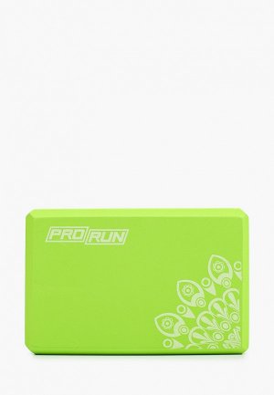 Блок для йоги Prorun 21х15 см.. Цвет: зеленый