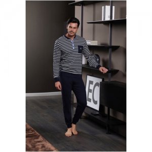 Мужской домашний костюм ENRICO COVERI(Италия) EP2063 пижама мужская Grigio/светло-серый M/48 Coveri. Цвет: серый