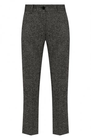 Шерстяные брюки Dolce & Gabbana. Цвет: серый