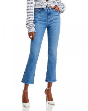 Укороченные расклешенные джинсы Carly High Rise в ц Veronica Beard