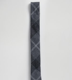 Серый галстук в клетку Heart & Dagger. Цвет: серый