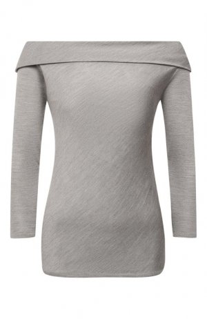 Шелковый пуловер Ralph Lauren. Цвет: серый
