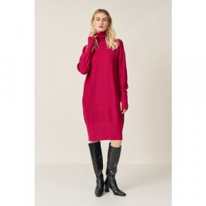 Платье-свитер , повседневное, свободный силуэт, вязаное, размер 44, фуксия Baon. Цвет: фуксия