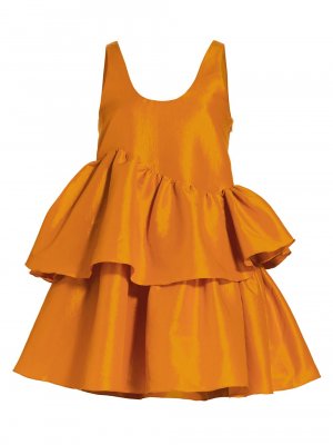 Мини-платье Valeria из тафты с оборками , оранжевый Kika Vargas