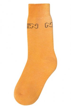Хлопковые носки Notsonormal. Цвет: оранжевый