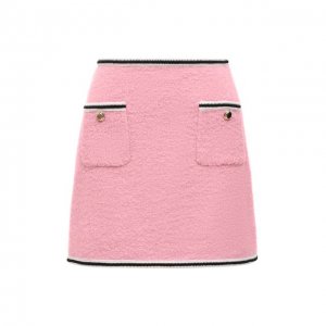 Шерстяная юбка Miu. Цвет: розовый