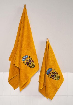 Набор полотенец Moroshka Los Muertos, 70х140 см. Цвет: желтый