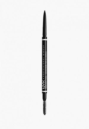 Карандаш для бровей Nyx Professional Makeup Micro Brow Pencil, оттенок 08, Black, 1 г. Цвет: черный