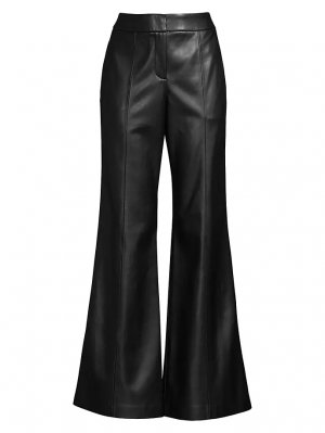 Кожаные расклешенные брюки Nash Vegan , черный Milly