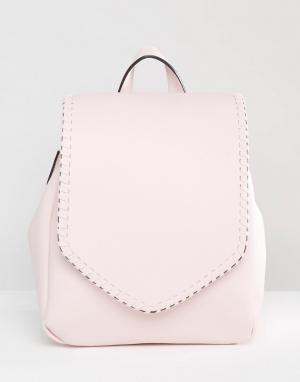 Рюкзак с откидным клапаном и отделочными строчками Glamorous. Цвет: розовый