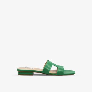 Кожаные сандалии с вырезом Loupe , зеленый Dune