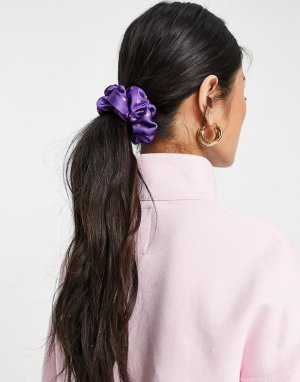 Атласная резинка для волос со звездами фиолетового и розового цветов -Фиолетовый цвет Pieces