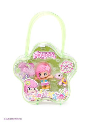 Кукла Пинипон с розовыми волосами собачкой в сумочке Famosa