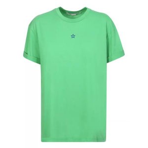 Футболка star-embroidered green cotton t-shirt Stella Mccartney, мультиколор McCartney