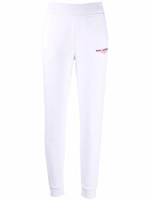 Спортивные брюки с логотипом Karl Lagerfeld. Цвет: белый