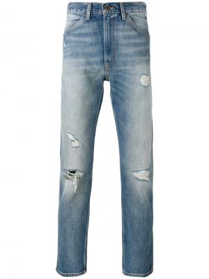 Укороченные джинсы с рваными деталями Levis Vintage Clothing Levi's. Цвет: синий