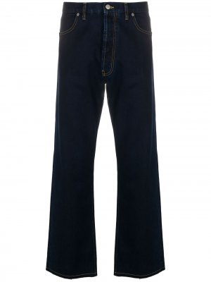 Укороченные джинсы широкого кроя Maison Margiela. Цвет: голубой