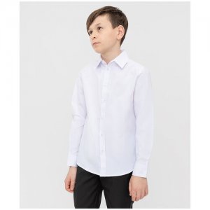 Школьная рубашка , размер 152, белый Button Blue. Цвет: белый