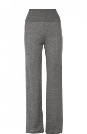 Кашемировые брюки прямого кроя с эластичным поясом Back Label. Цвет: темно-серый