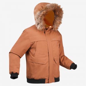 Теплая и водонепроницаемая походная куртка Decathlon Sh100 -6,5°C, 7–15 лет , коричневый Quechua