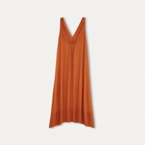Платье длинное POMANDERE. Цвет: оранжевый