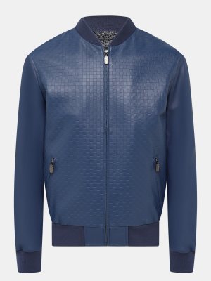 Кожаные куртки Alessandro Manzoni. Цвет: синий
