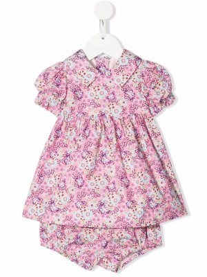 Платье с цветочным принтом Chiara Ferragni Kids. Цвет: розовый