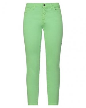 Джинсовые брюки FORNARINA. Цвет: светло-зеленый
