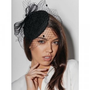 Шляпа , размер 56-58, черный, серый Diana Pavlovskaya. Цвет: черный/серый