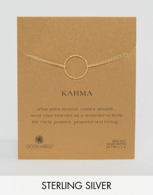 Позолоченный браслет с двумя цепочками Karma Dogeared. Цвет: золотой
