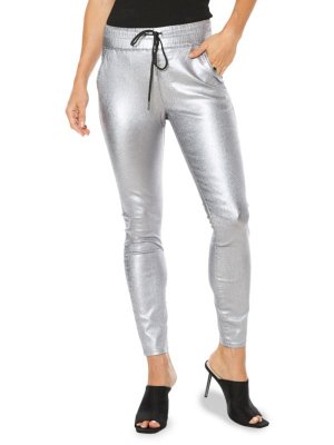 Металлизированные брюки на шнуровке, gunmetal Juicy Couture