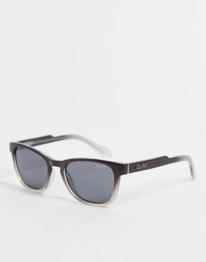 Черные солнцезащитные очки с оправой «кошачий глаз» и черными дымчатыми линзами Quay-Черный Quay Eyewear Australia