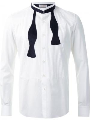 Рубашка с аппликацией галстука-бабочки Education From Youngmachines. Цвет: белый