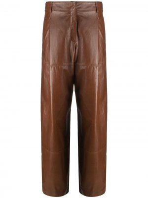 Широкие брюки с завышенной талией Nina Ricci. Цвет: коричневый