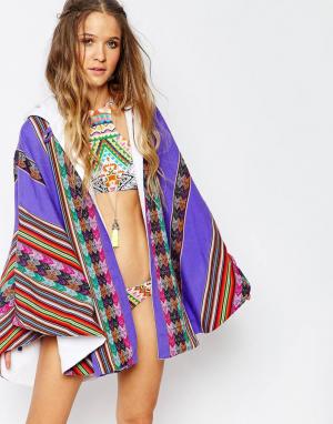 Накидка-полотенце Inca Pitusa. Цвет: фиолетовый