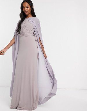 Вышитое пайетками шифоновое платье-накидка Вечернее платье Костюм Черный | BymFashion