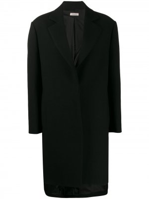 Однобортное пальто миди Nina Ricci. Цвет: черный