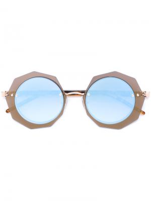 Солнцезащитные очки Loree Rodkin Sama Eyewear. Цвет: коричневый