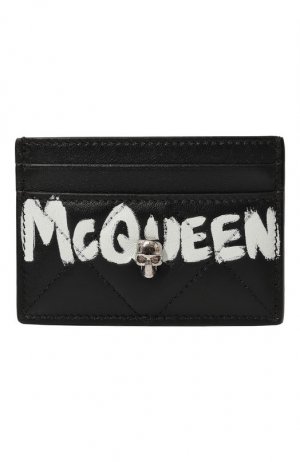 Кожаный футляр для кредитных карт Alexander McQueen. Цвет: чёрно-белый