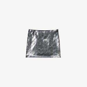 Тканая юбка мини Jisco, украшенная пайетками , цвет noir / gris Maje