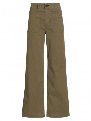 Расклешенные парусиновые брюки Sailor , оливковый Askk NY