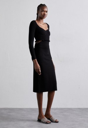 Платье-футляр Robe Bustier Decoupe sandro, цвет noir Sandro