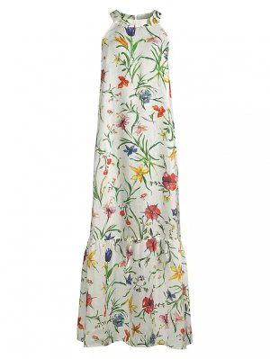 Льняное платье макси с цветочным принтом , цвет provence 120% Lino
