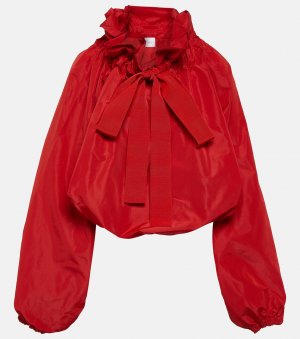 Блузка из крепа с оборками , красный Patou