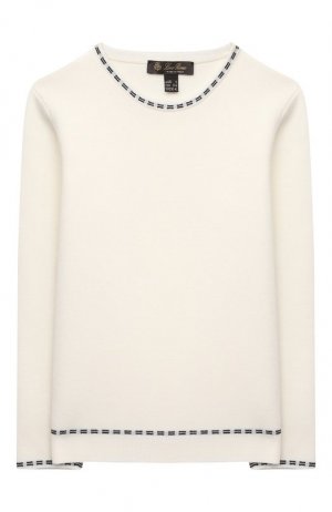 Шерстяной пуловер Loro Piana. Цвет: белый