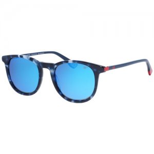 Солнцезащитные очки , черный, синий New Balance. Цвет: черный