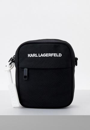 Сумка и брелок Karl Lagerfeld. Цвет: черный