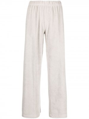 Расклешенные бархатные брюки Massimo Alba. Цвет: серый