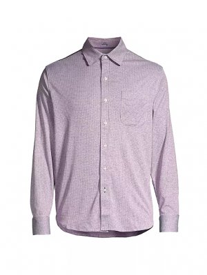 Рубашка San Lucio с узором «гусиные лапки» , цвет deep grape Tommy Bahama
